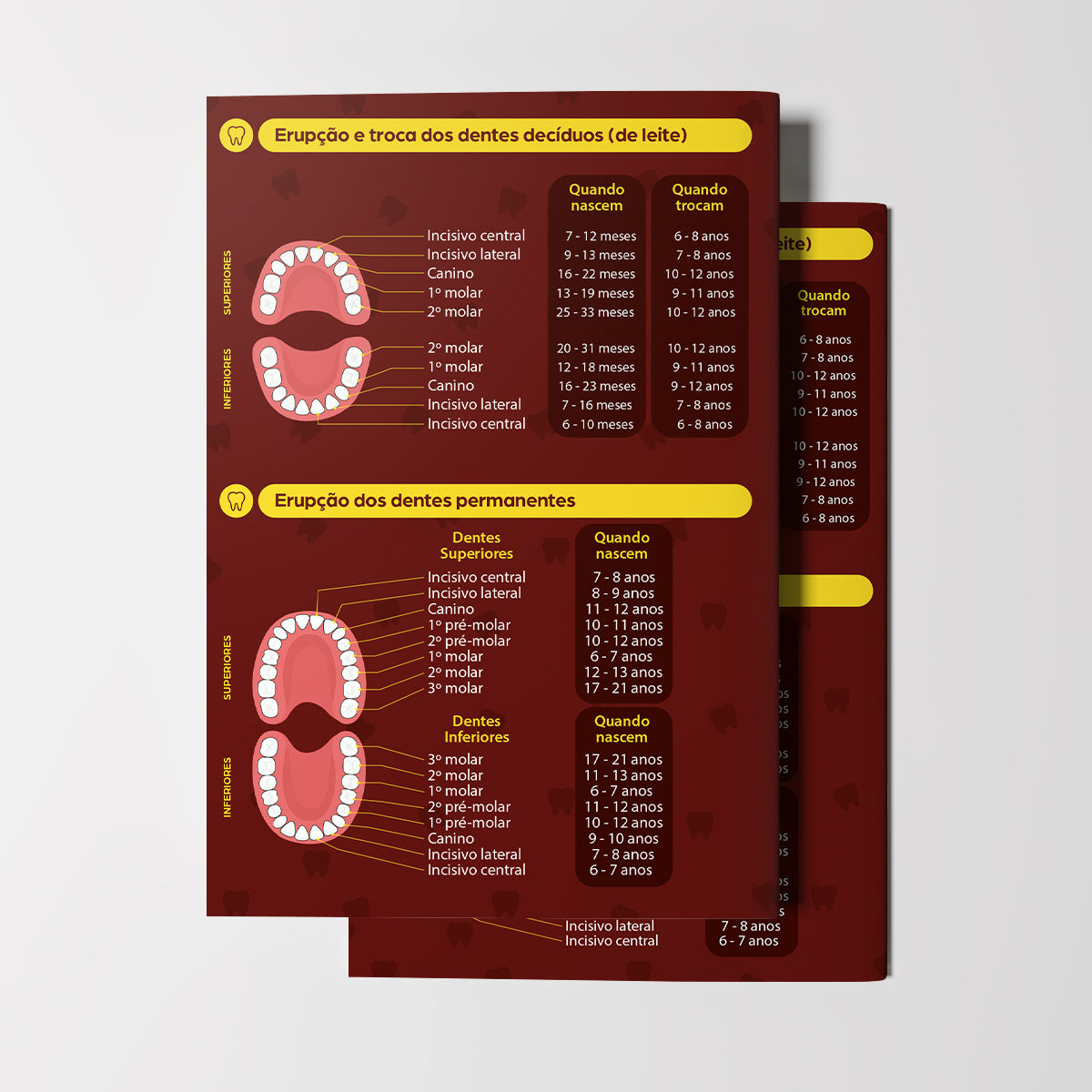 Carteira de Acompanhamento Odontológico | Modelo 001