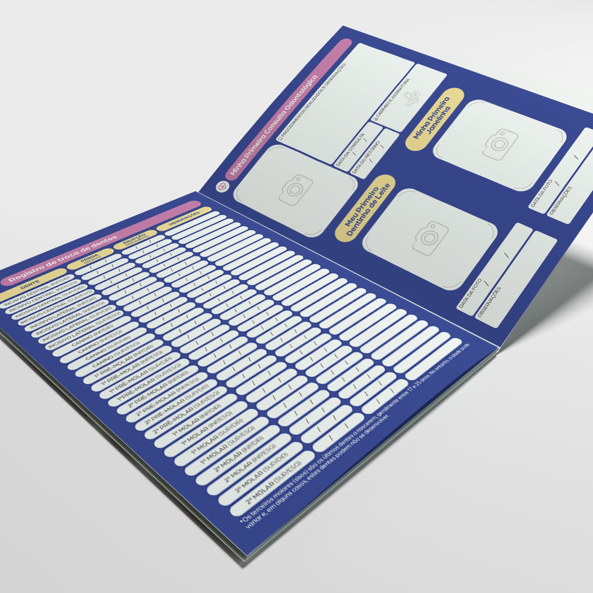 Carteira de Acompanhamento Odontológico | Modelo 002