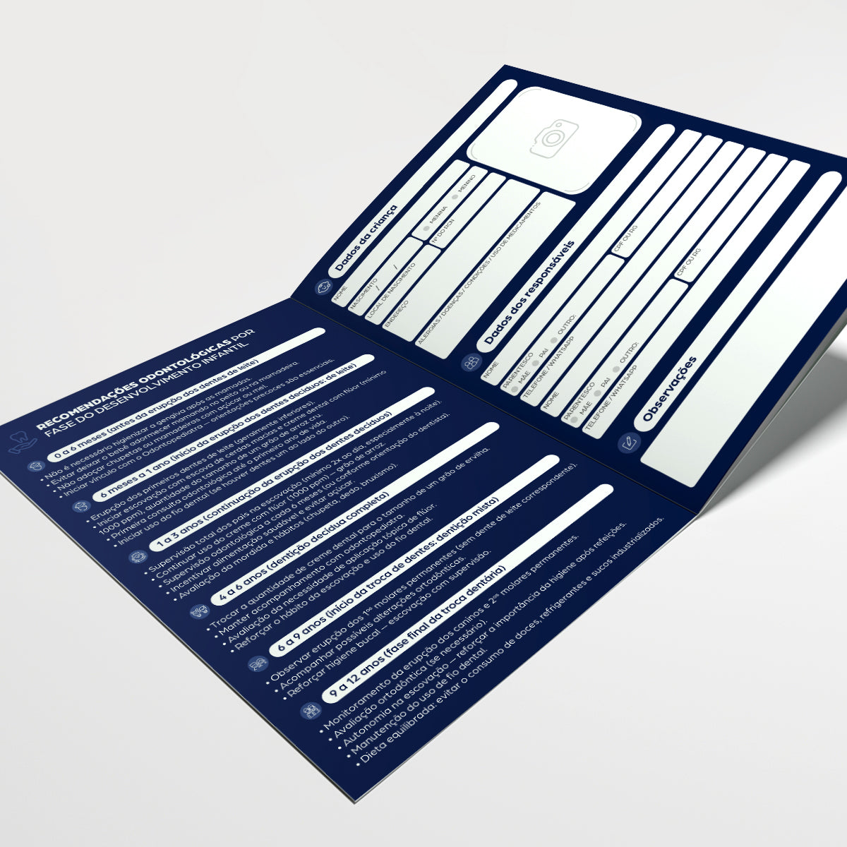 Carteira de Acompanhamento Odontológico | Modelo 003