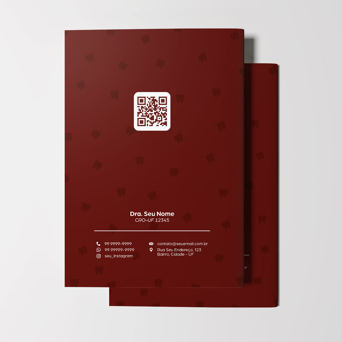 Carteira de Acompanhamento Odontológico 12 Páginas | Modelo 001