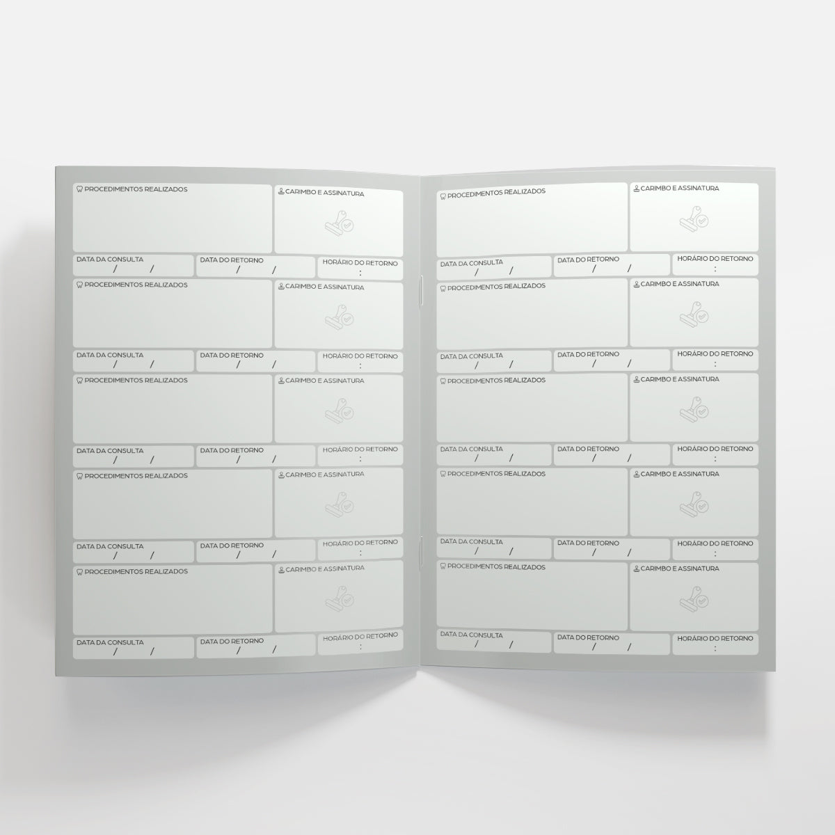 Carteira de Acompanhamento Odontológico 12 Páginas | Modelo 001