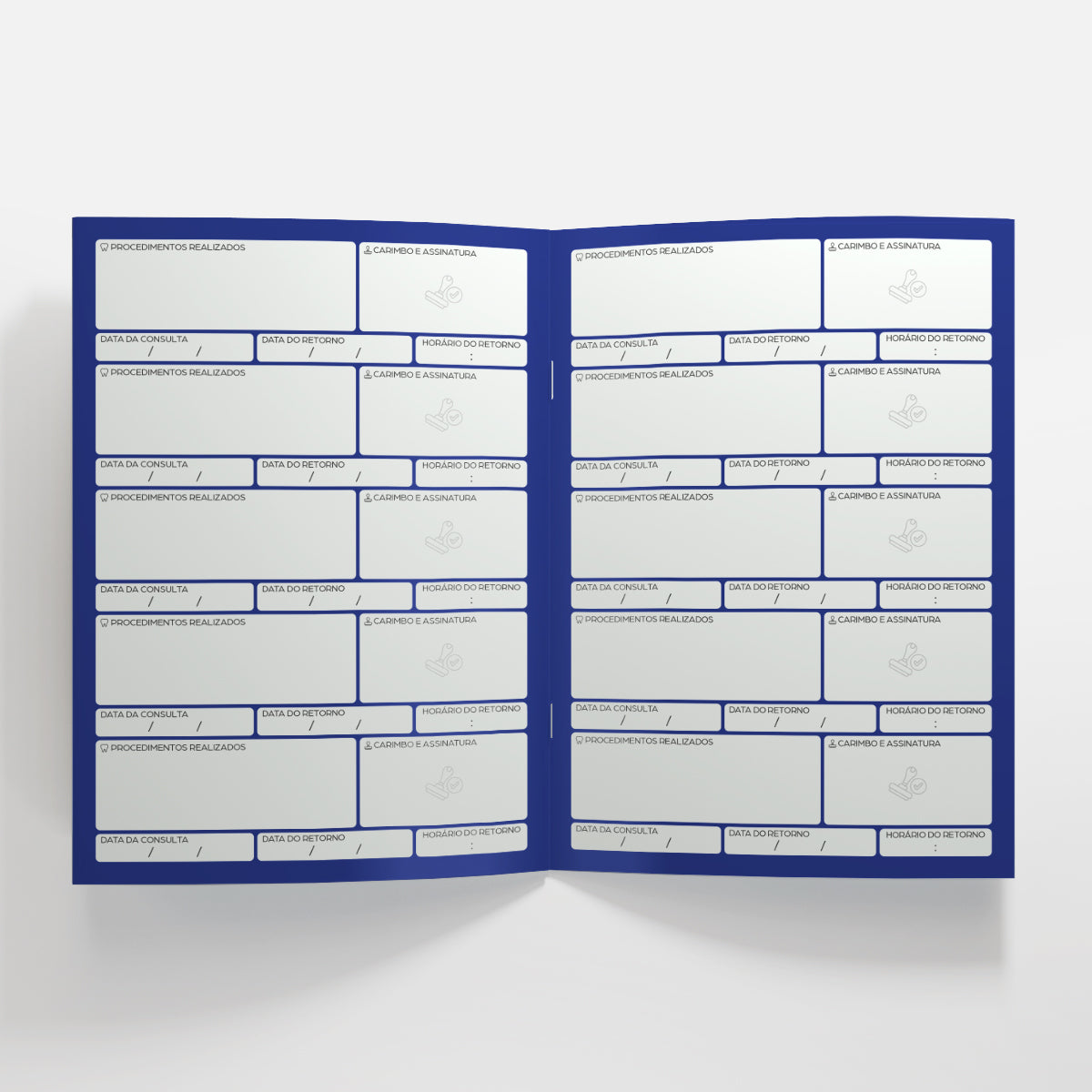 Carteira de Acompanhamento Odontológico 12 Páginas | Modelo 002