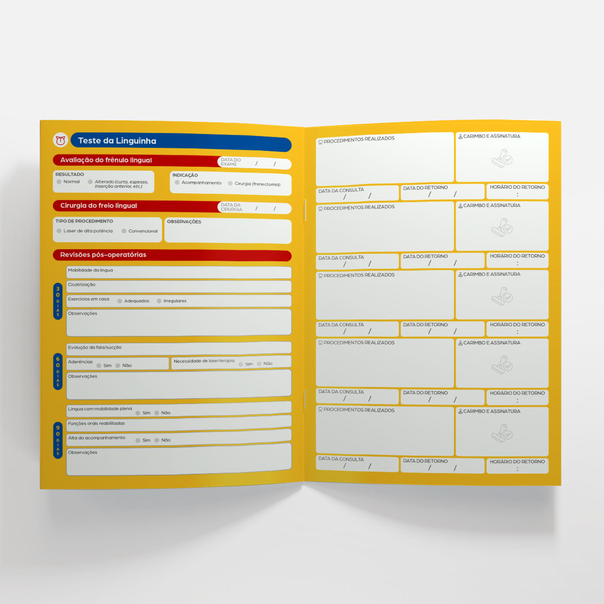 Carteira de Acompanhamento Odontológico 12 Páginas | Modelo 004