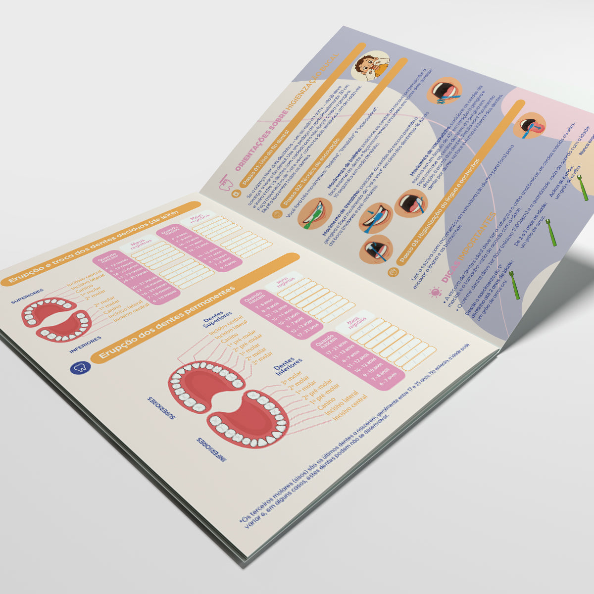 Carteira de Acompanhamento Odontológico 8 Páginas | Modelo 006
