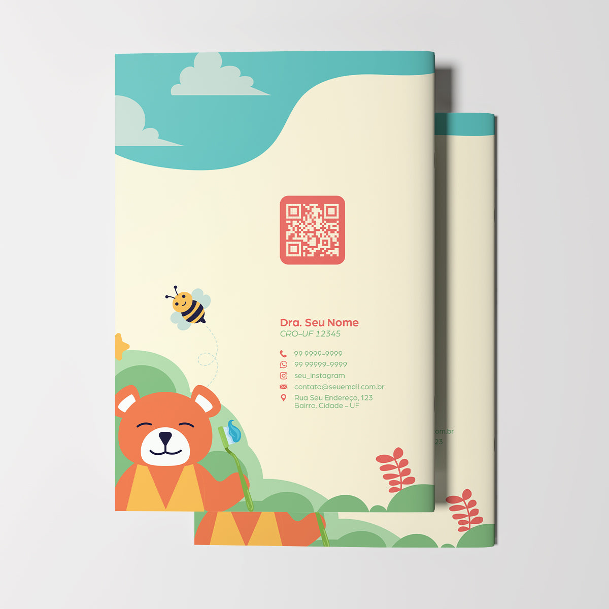 Carteira de Acompanhamento Odontológico 8 Páginas | Modelo 008