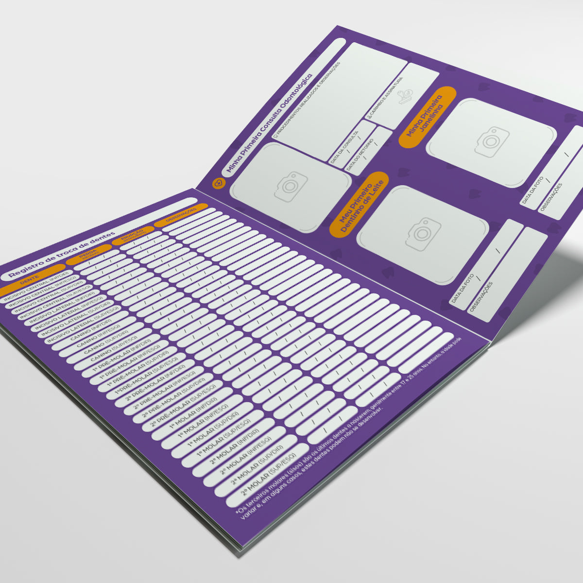 Carteira de Acompanhamento Odontológico | Modelo 005