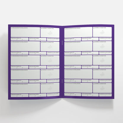 Carteira de Acompanhamento Odontológico 12 Páginas | Modelo 003