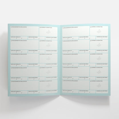 Carteira de Acompanhamento Odontológico 8 Páginas | Modelo 005
