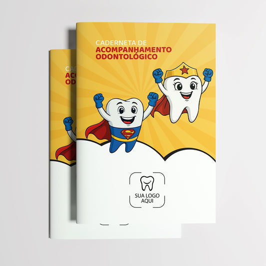 Carteira de Acompanhamento Odontológico 12 Páginas | Modelo 004