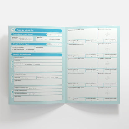 Carteira de Acompanhamento Odontológico 12 Páginas | Modelo 005