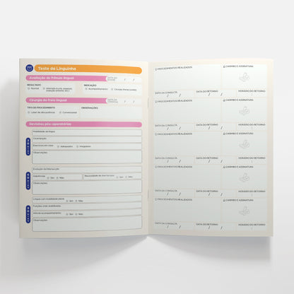 Carteira de Acompanhamento Odontológico 12 Páginas | Modelo 006