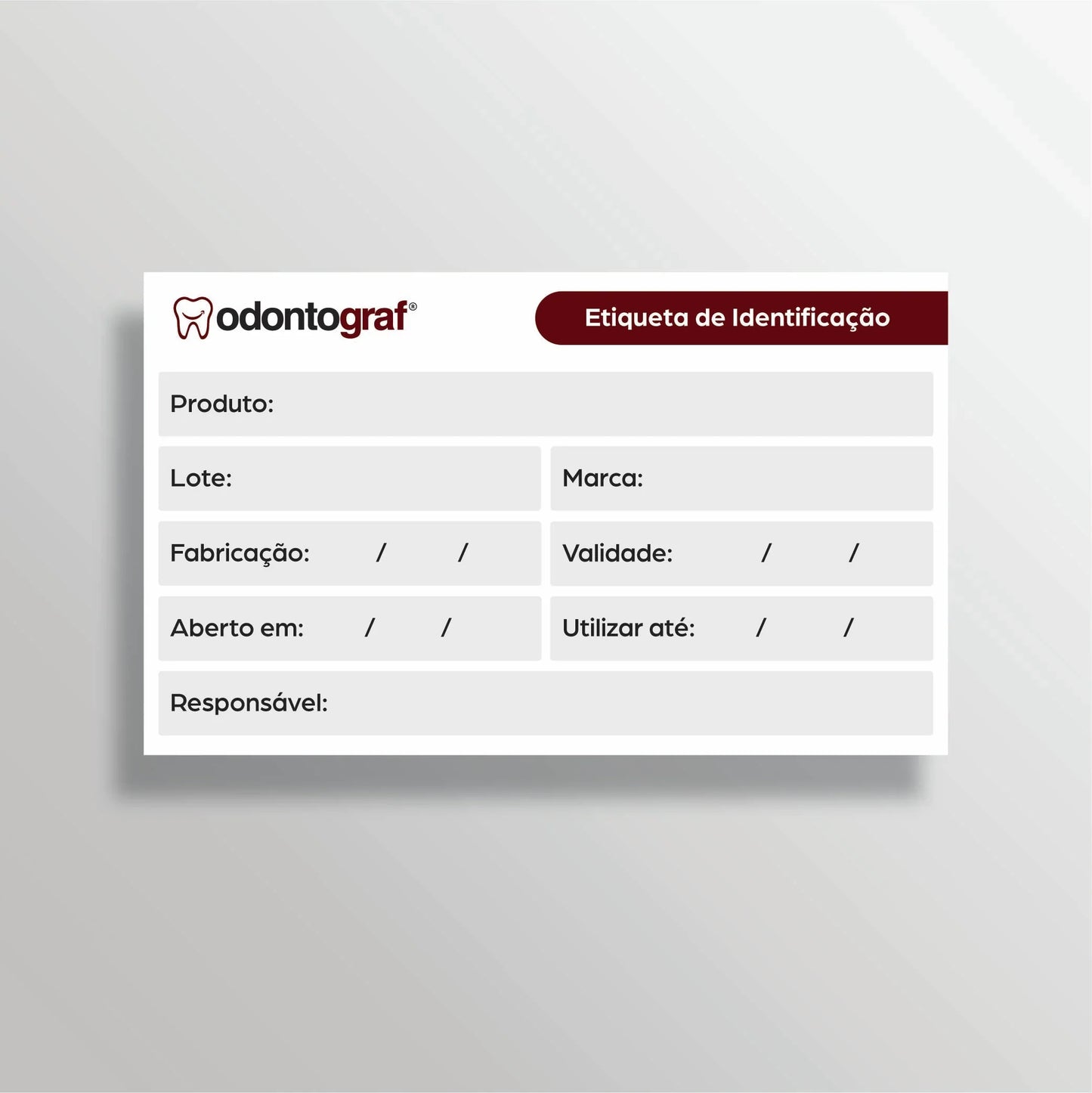 Etiqueta de Identificação BOPP | Modelo 001